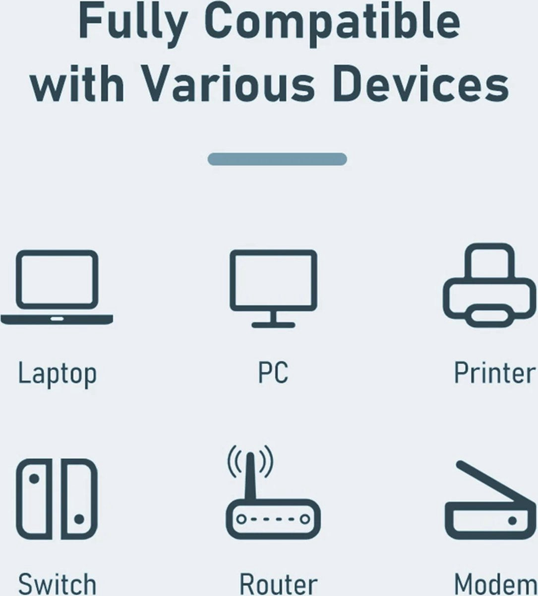 USB 3.0 naar Ethernet adapter - RJ45 - Gigabit 1000 Mbps - Spacegrey | TOJ