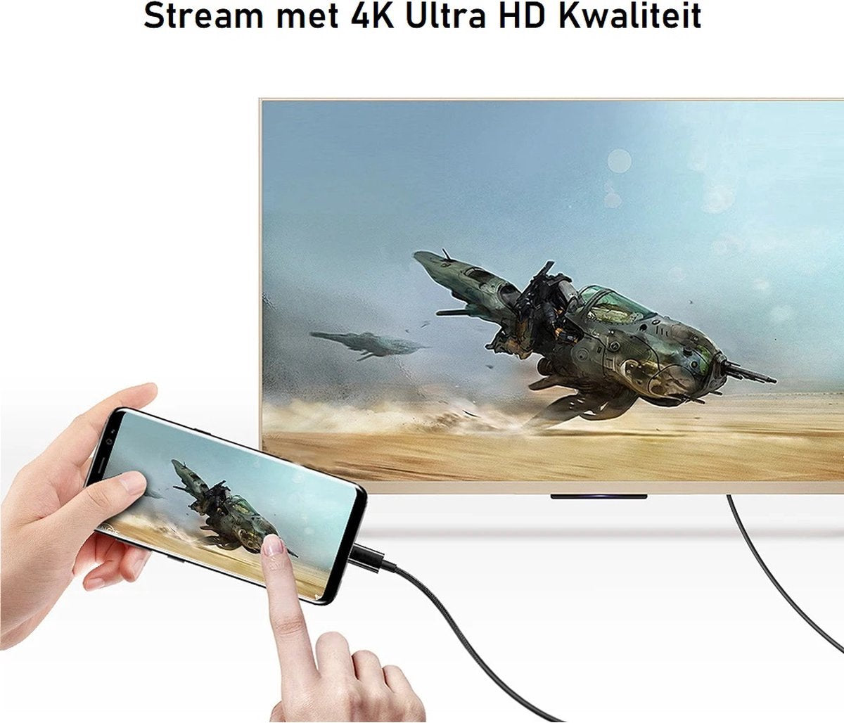 USB-C naar HDMI adapter - 4K 60Hz - USB-C naar HDMI converter - Zwart | TOJ