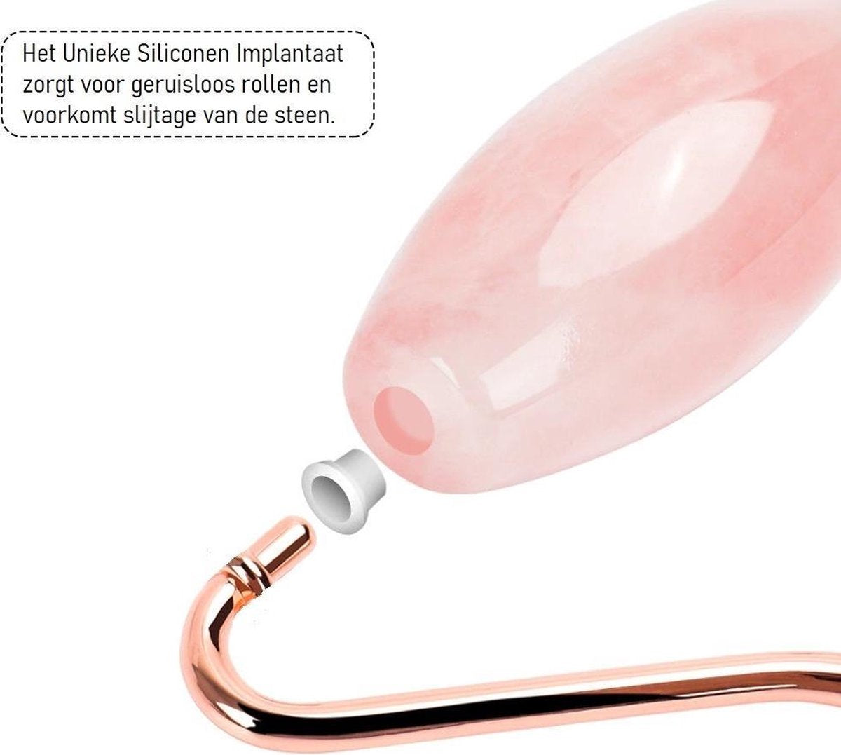 Rose Quartz Jade Roller - Rozenkwarts - Gezichtsroller | Falkann