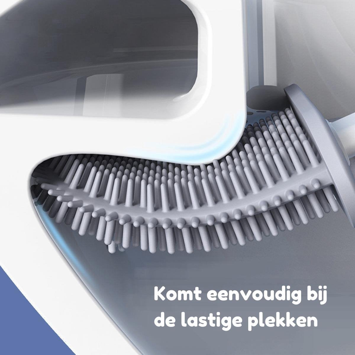 WC borstel met houder - Siliconen - Ophangsysteem - Wit | TOJ