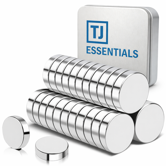 Neodymium magneten 20 stuks - N52 - 12 x 5 mm - Zilver | TJ Essentials