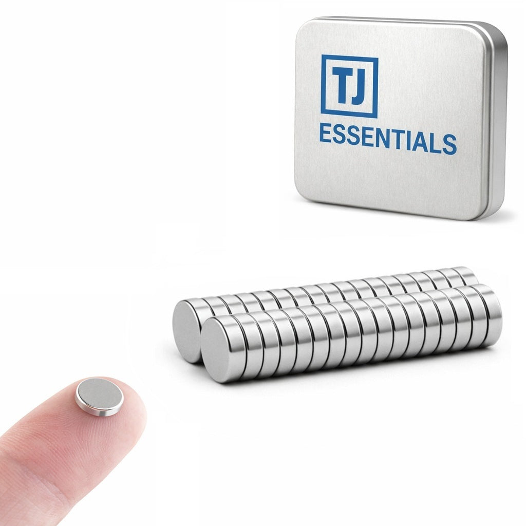 Neodymium magneten 40 stuks - N52 - 8 x 2 mm - Zilver | TJ Essentials