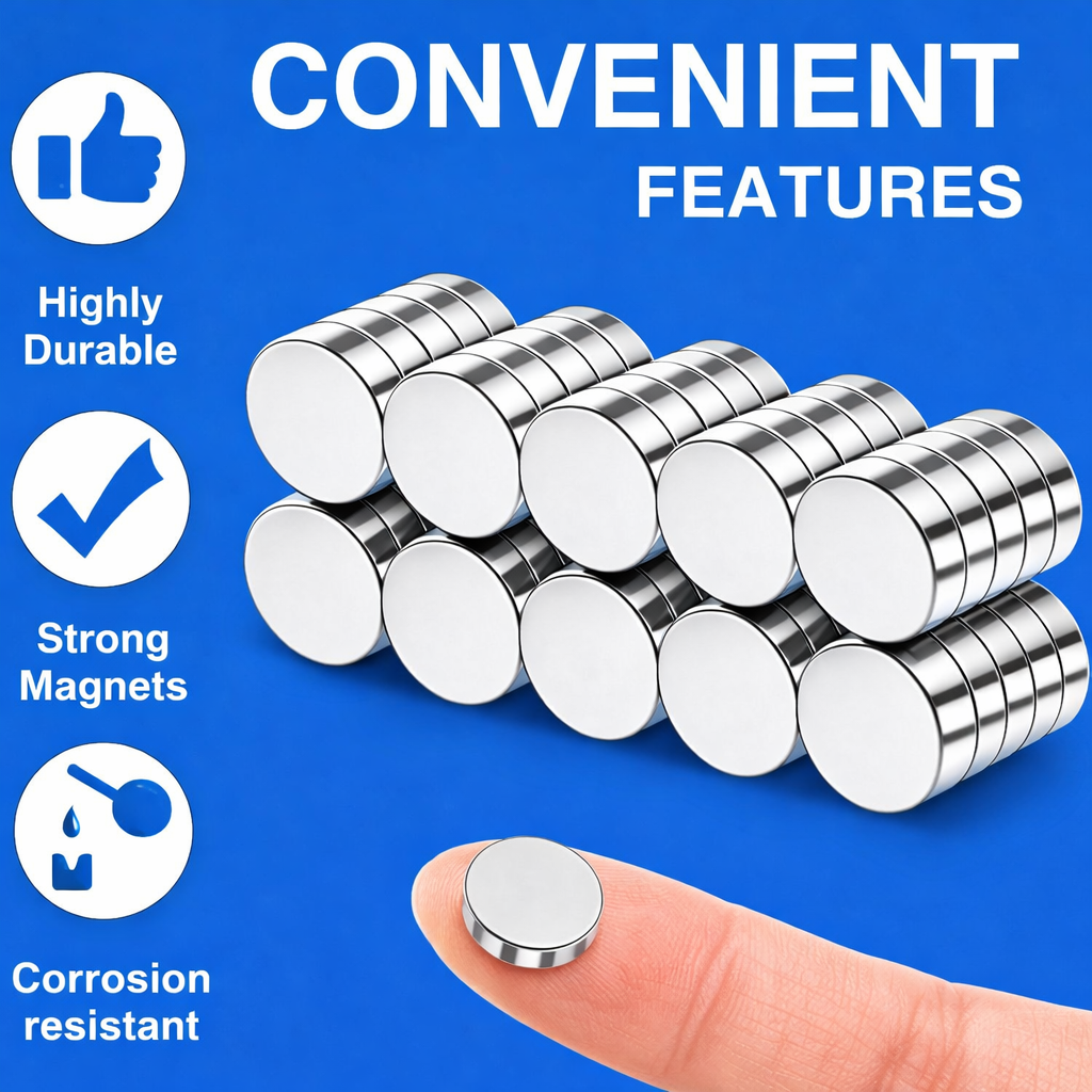 Neodymium magneten 20 stuks - N52 - 12 x 5 mm - Zilver | TJ Essentials