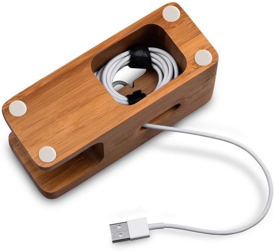Bamboe docking station 2-in-1 - Telefoonhouder en watch houder - Houtkleur | TJ Essentials