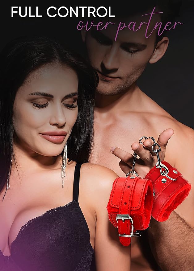 Bondage handboeien - Verstelbaar - Rood/Wit - Kerst | TJ Essentials