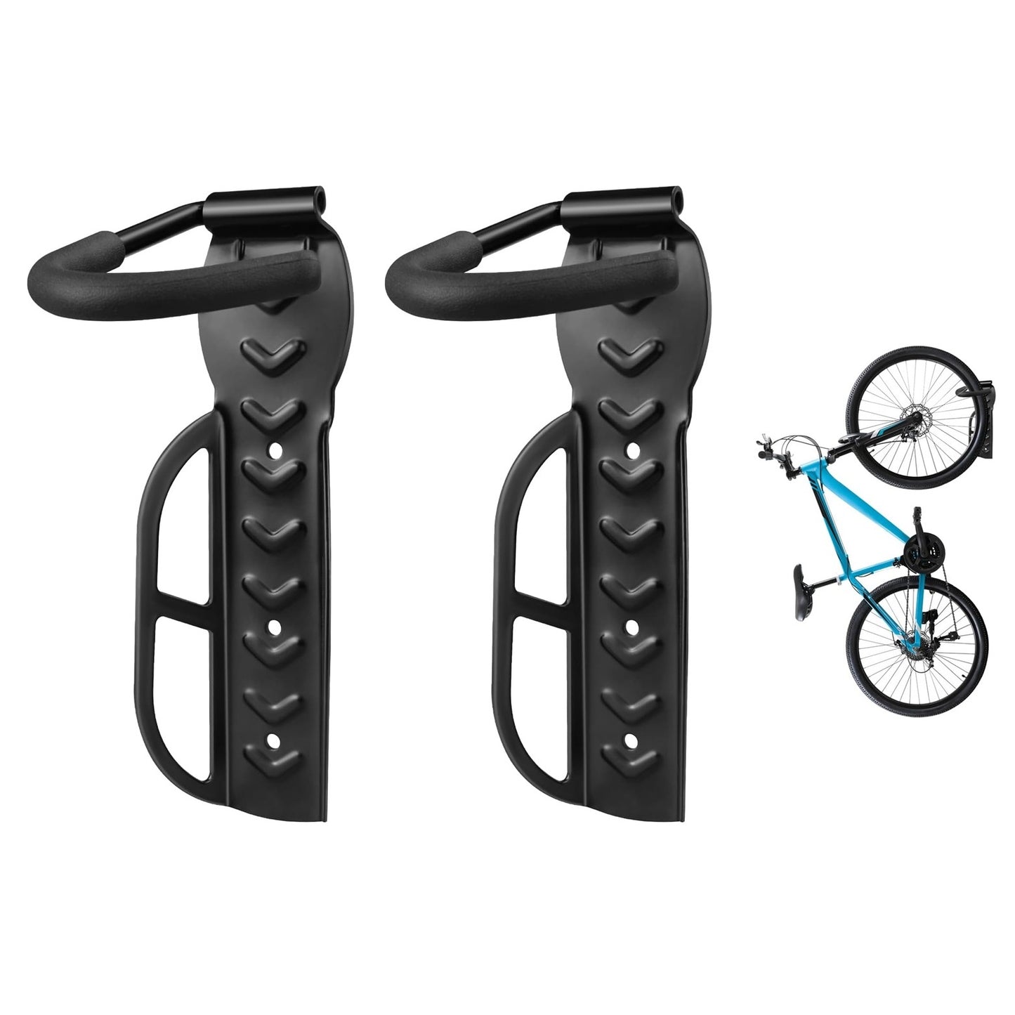 Fiets muurbeugel set 2 stuks - Fietshaak tot 30 kg - Banden tot 60 mm | TJ Essentials