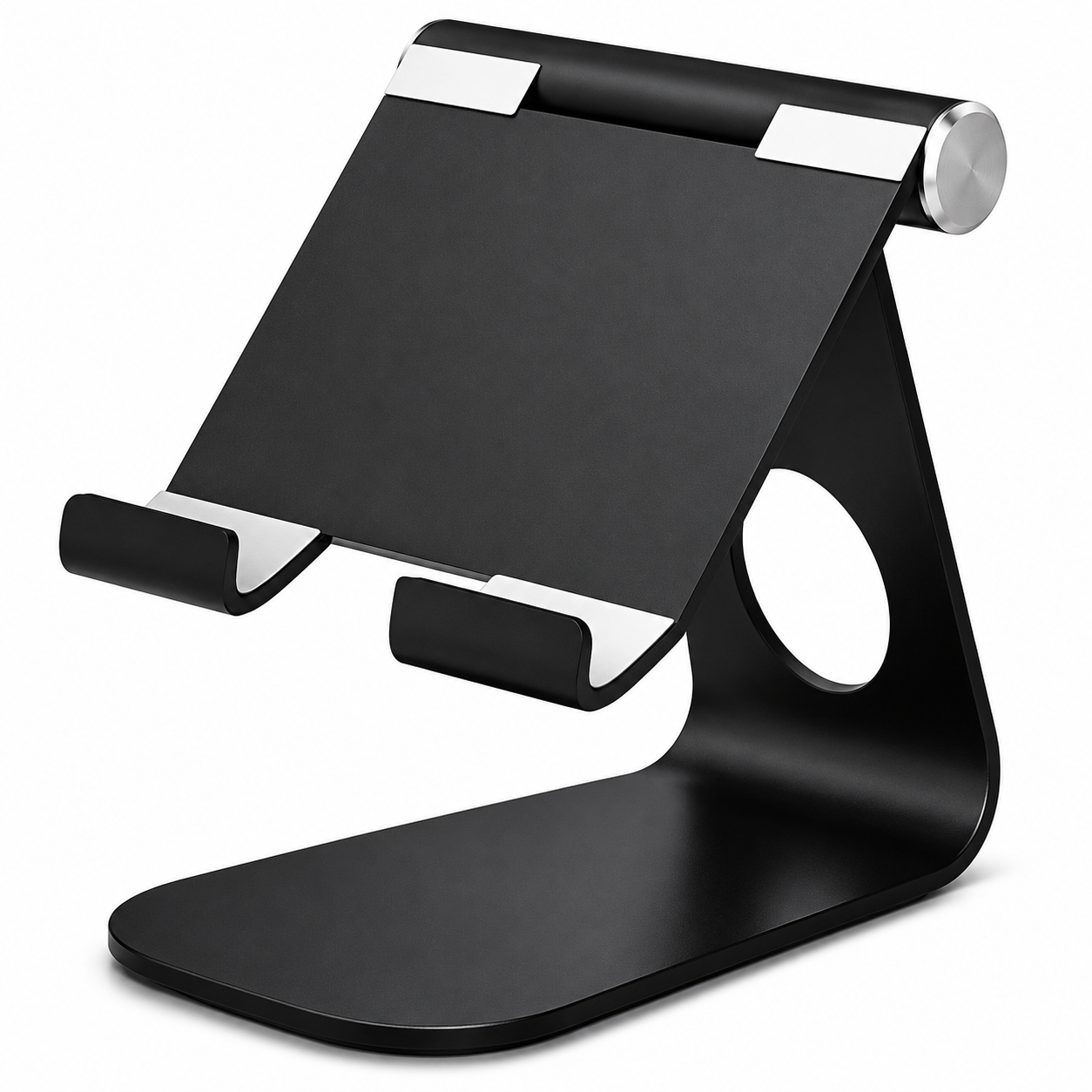 Tabletstandaard verstelbaar - Inklapbaar - Aluminium - Zwart - 4 tot 13 inch | TJ Essentials