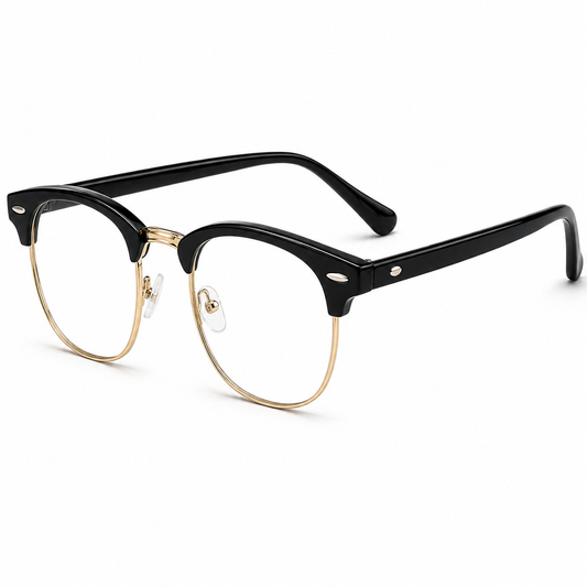 Blauw licht bril - Niet op sterkte - Unisex - Zwart/Goud| TJ Essentials