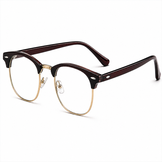 Blauw licht bril - Niet op sterkte - Unisex - Bruin/Goud | TJ Essentials