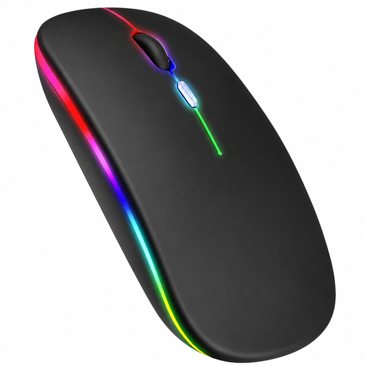 Draadloze LED muis - 2.4GHz - 1600 DPI - Oplaadbaar - Zwart | TOJ