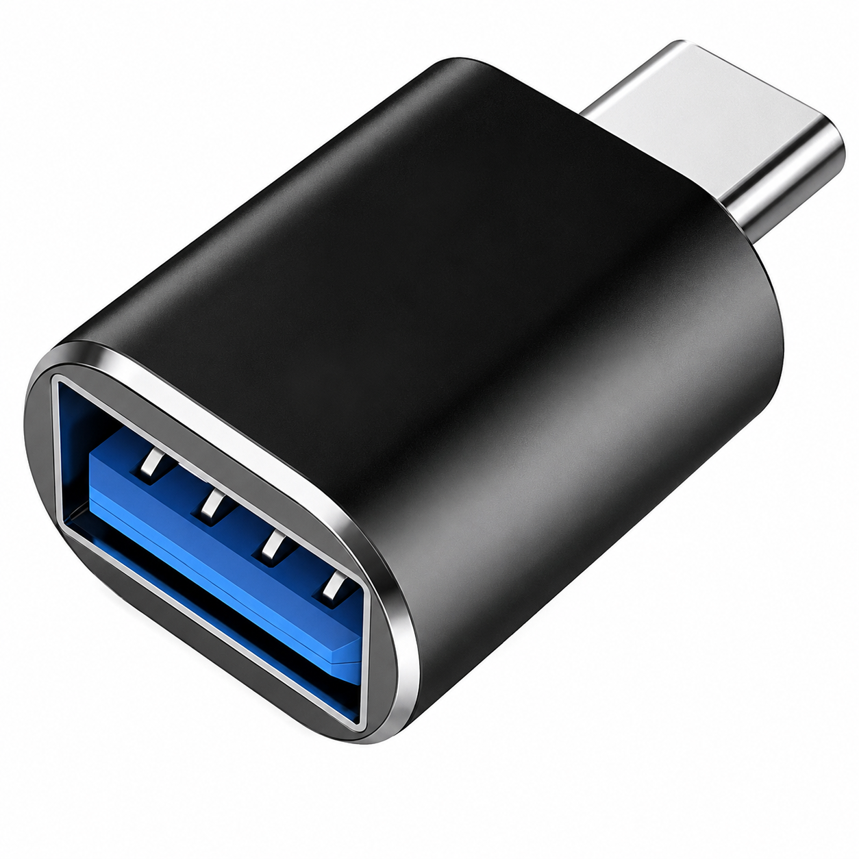 USB-A naar USB-C adapter - USB-C female naar USB-A male - 480 Mbps - Zwart | TOJ
