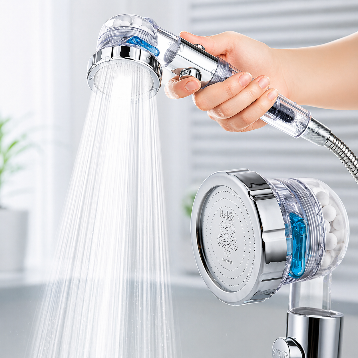 Waterbesparende douchekop - 3 standen - Temperatuurmeter | TJ Essentials