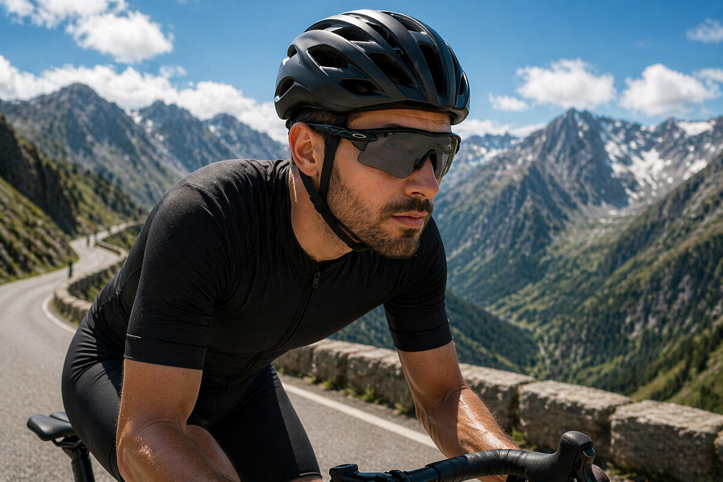 Fietsbril met hoes - Sportbril - UV400 - Donkere lens - Zwart | TOJ