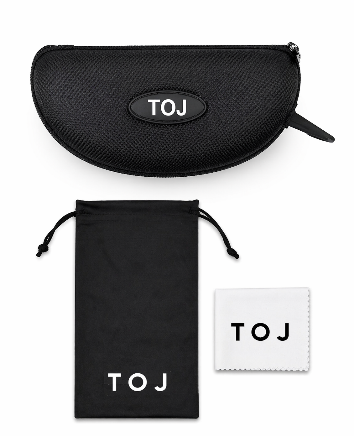 Fietsbril met hoes - Sportbril - UV400 - Spiegelende lens - Zwart | TOJ
