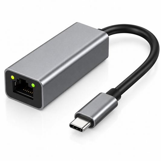 USB-C naar Ethernet adapter - RJ45 - Gigabit 1000 Mbps - Spacegrey | TOJ
