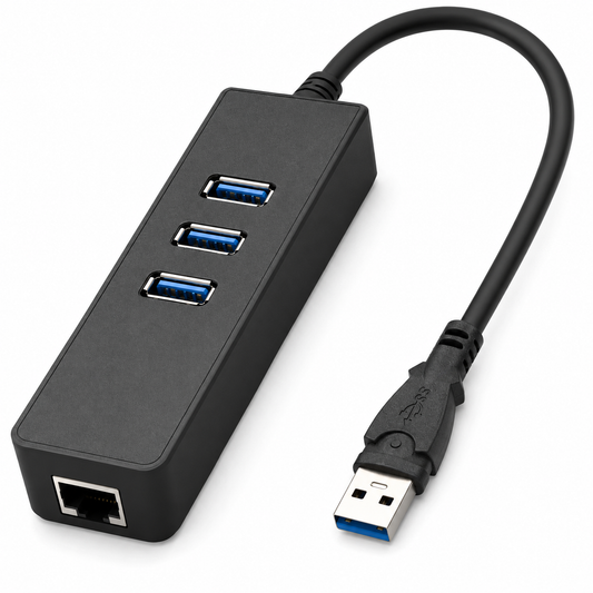 USB naar Ethernet adapter - RJ45 Gigabit - 3x USB 3.0 poorten | TOJ