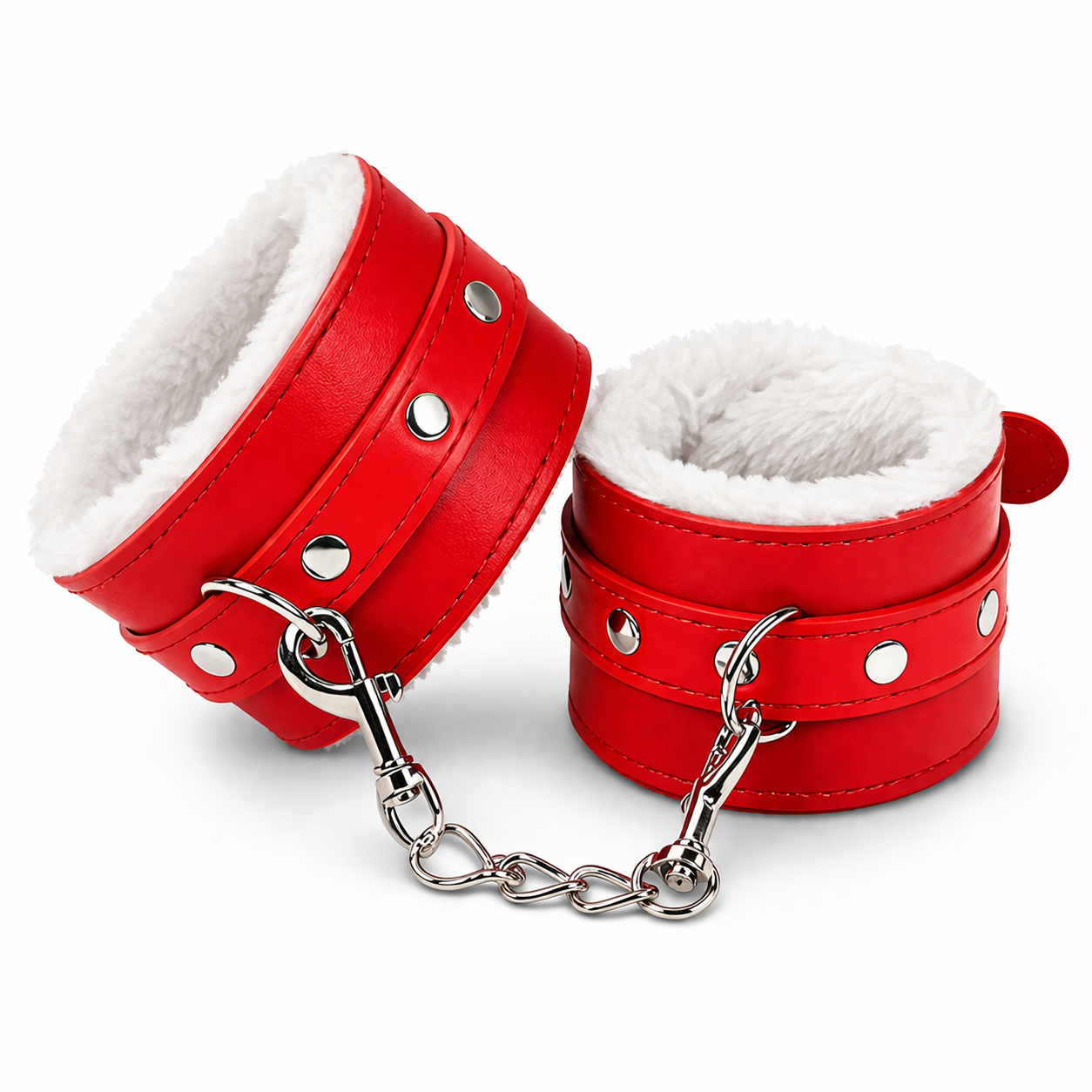 Bondage handboeien - Verstelbaar - Rood/Wit - Kerst | TJ Essentials