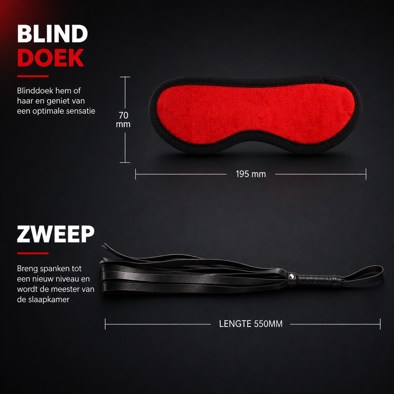 BDSM set 7-delig - Bondageset - Zwart | TJ Essentials