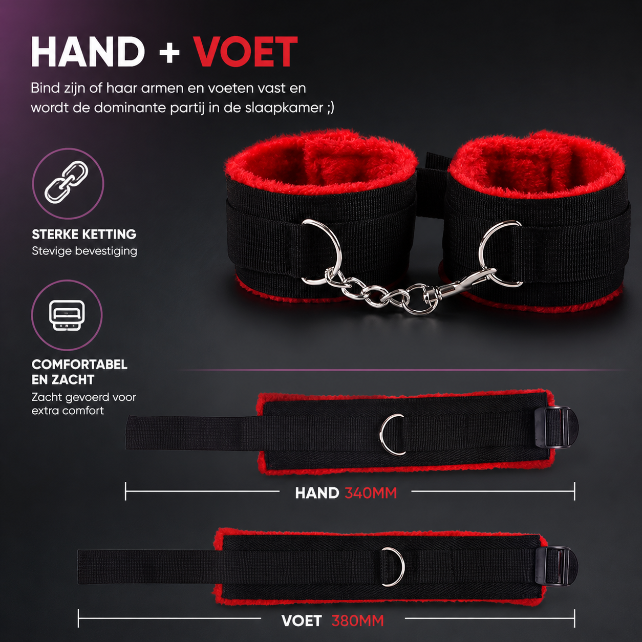 BDSM set 7-delig - Bondageset - Zwart | TJ Essentials