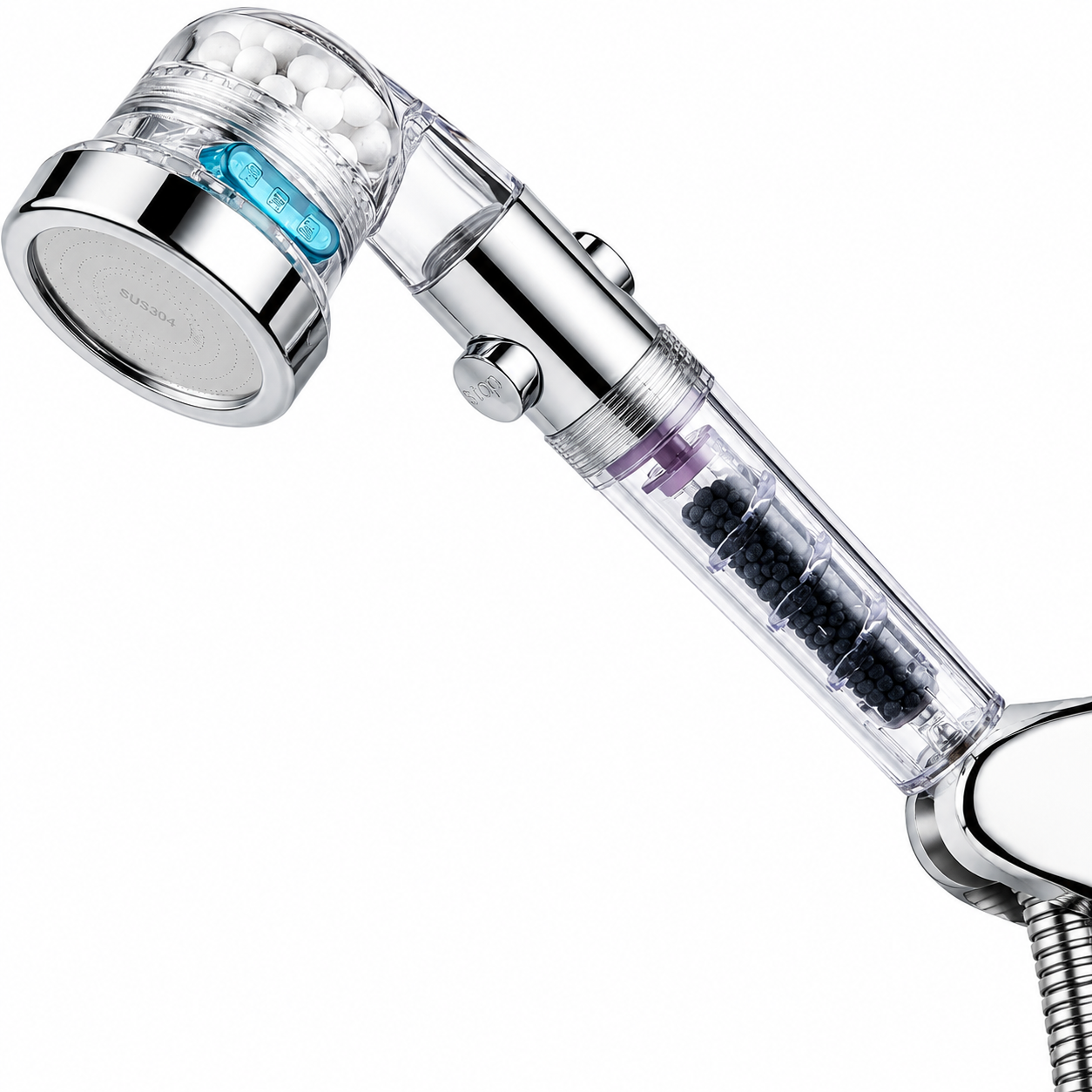 Waterbesparende douchekop - 3 standen - Temperatuurmeter | TJ Essentials
