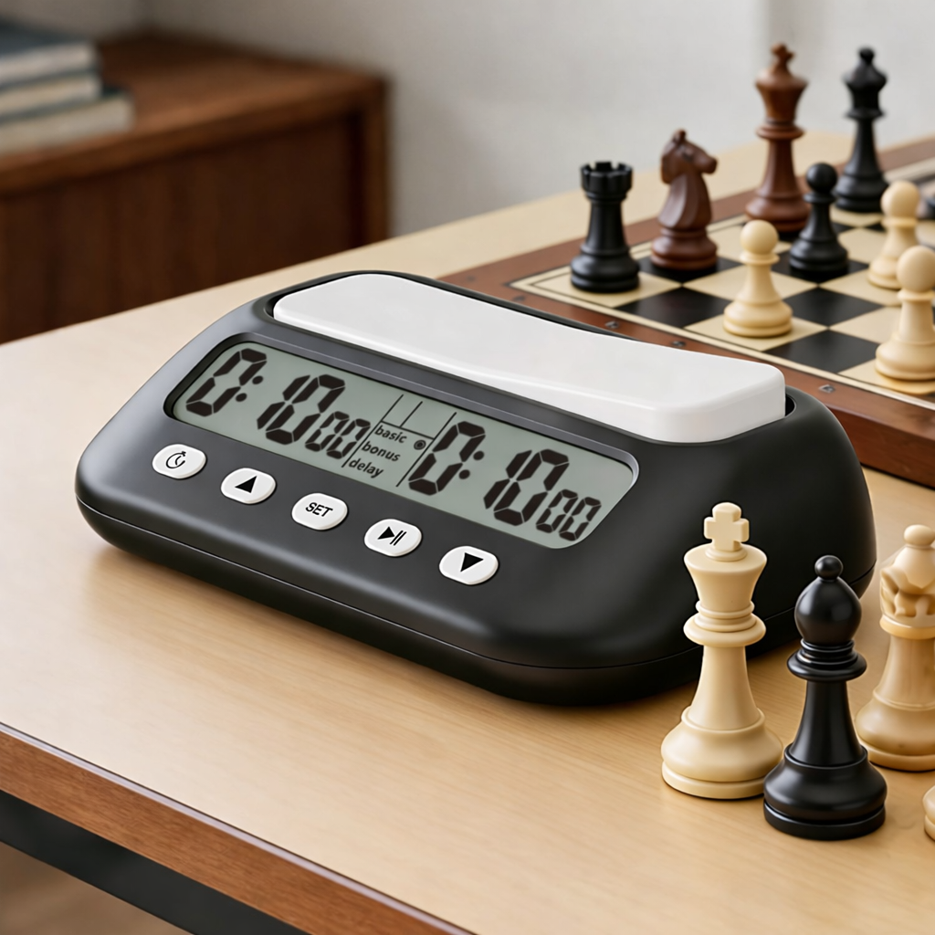 Digitale schaakklok - Normale timer, bonus timer en delay timer - Zwart | TOJ