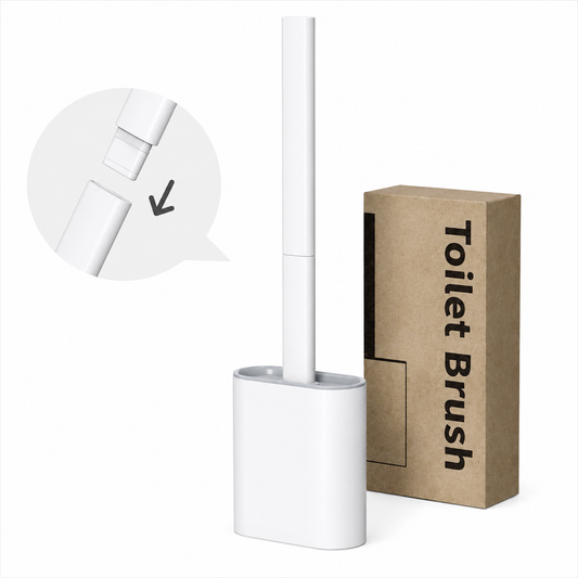 WC borstel met houder - Siliconen - Ophangsysteem - Wit | TOJ