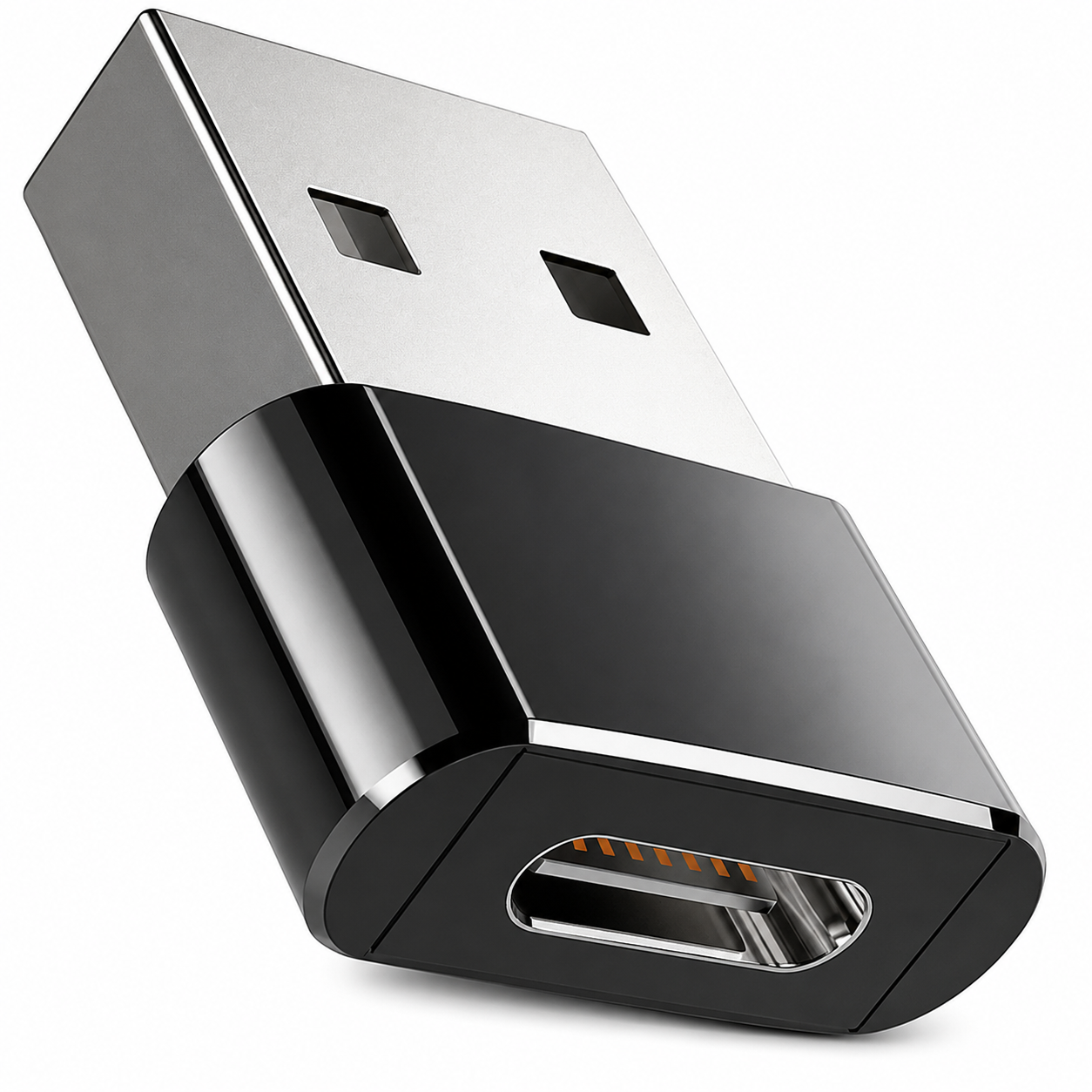 USB-C naar USB-A adapter - USB-C female naar USB-A male - 480 Mbps - Zwart | TOJ