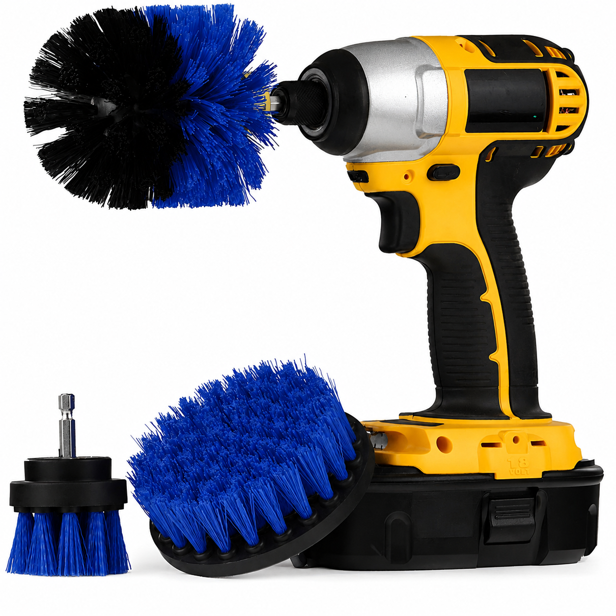 Boormachine borstelset 3-delig - 50/89/100 mm - Blauw | TJ Essentials