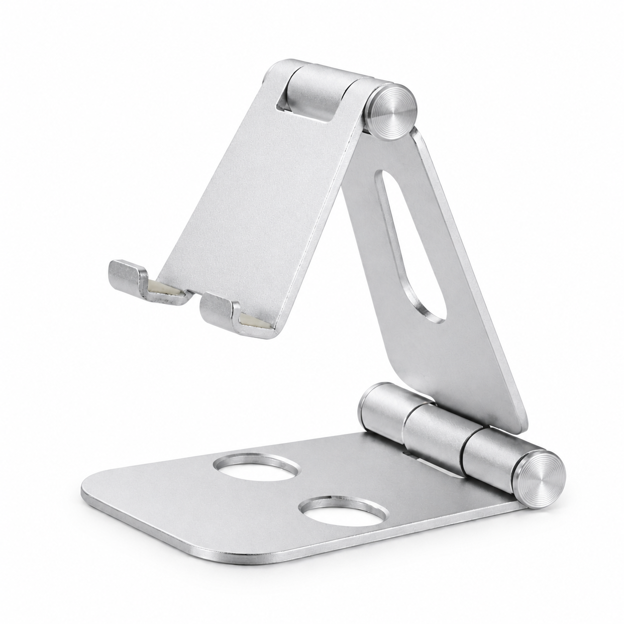 Telefoonhouder verstelbaar - Opvouwbaar - Aluminium - Zilver | TJ Essentials