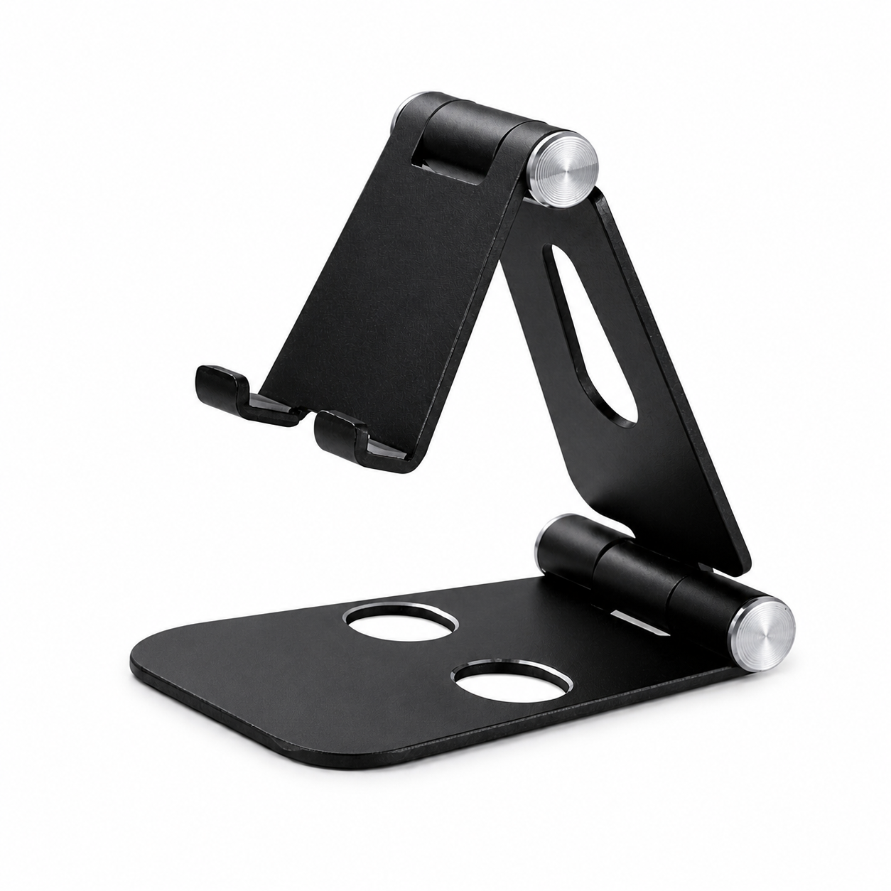 Telefoonhouder verstelbaar - Opvouwbaar - Aluminium - Zwart | TJ Essentials